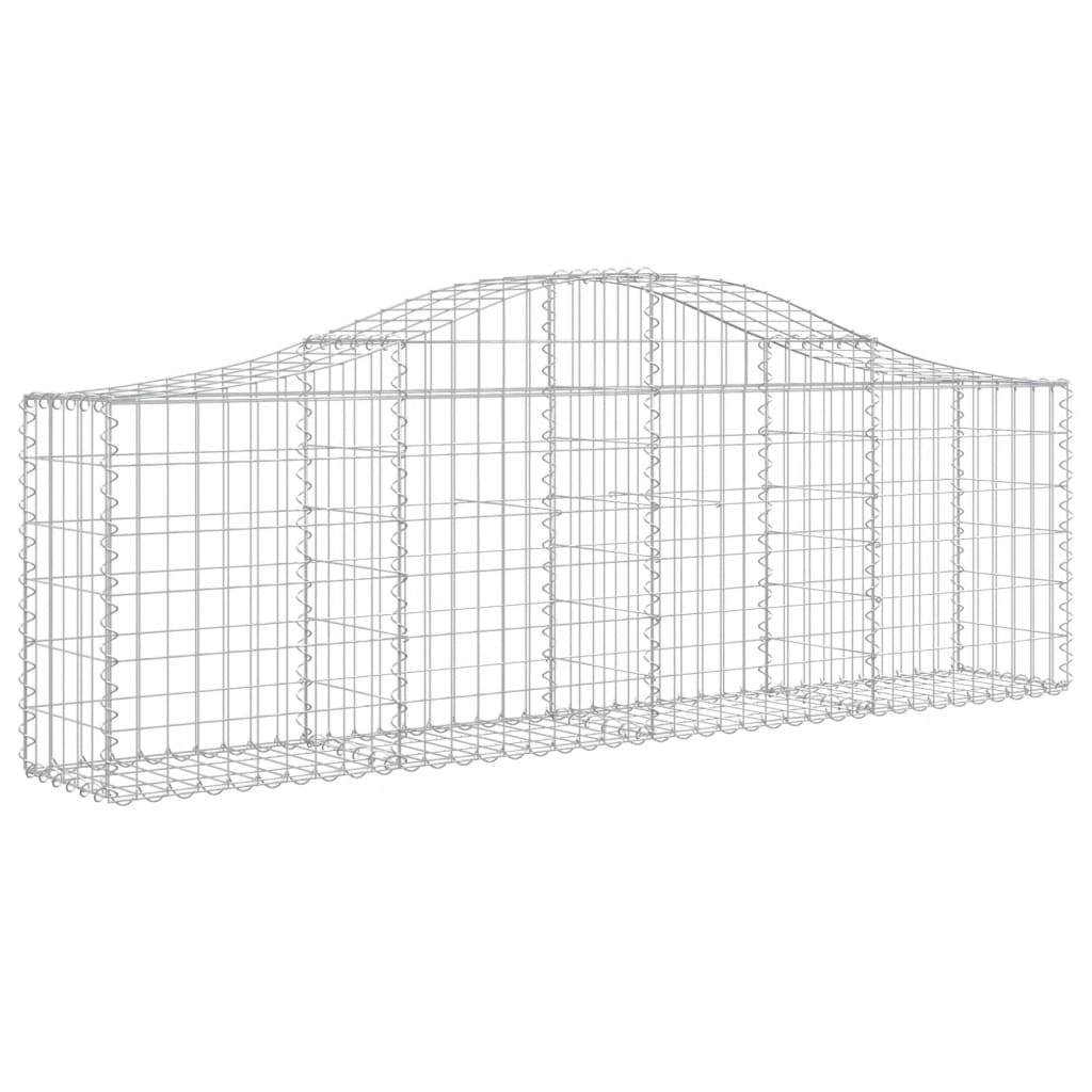 Arched Gabion Baskets 6 pcs 78.7"x11.8"x23.6"/31.5" Galvanized Iron