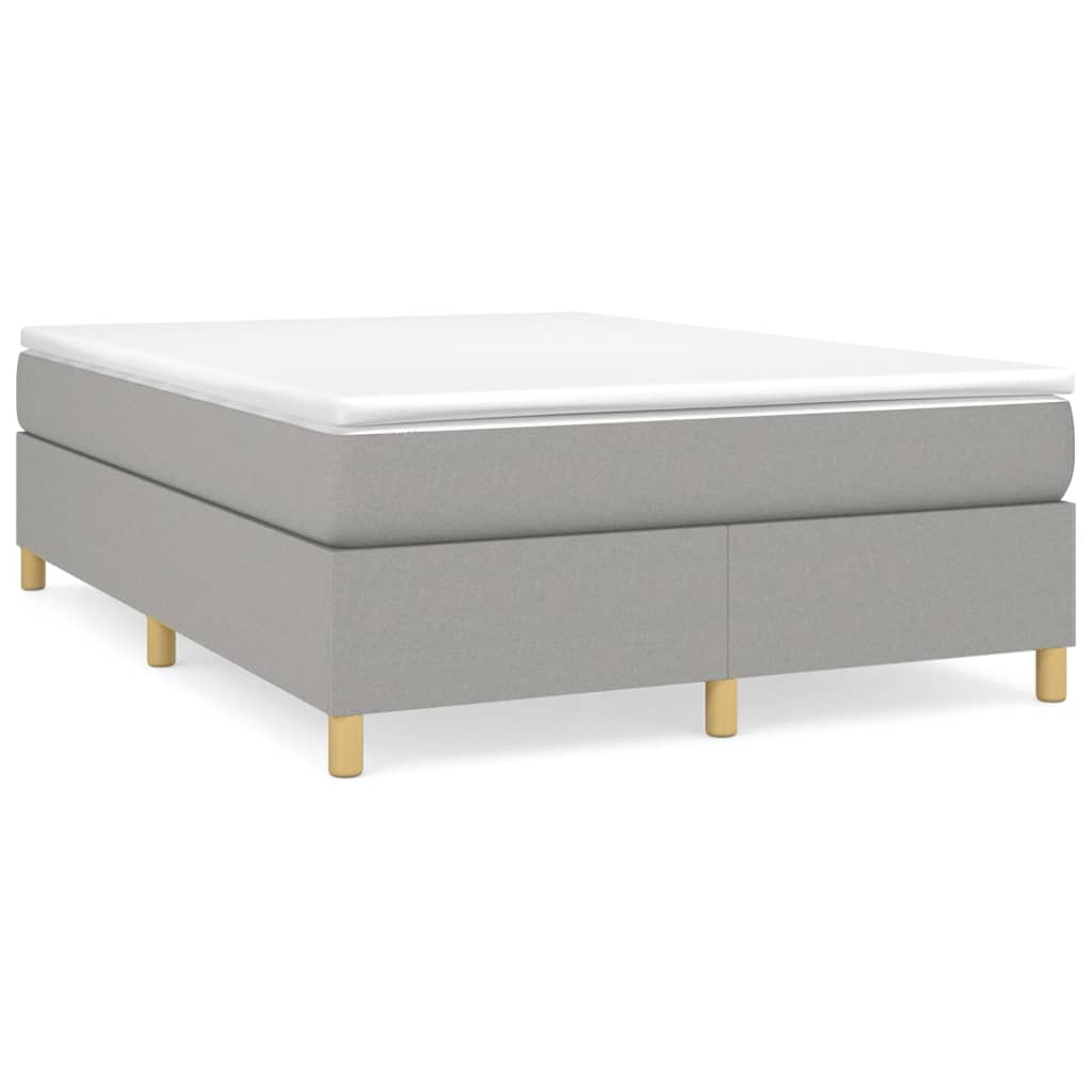 Bed Frame without Mattress Light Gray Queen Fabric (US Only)