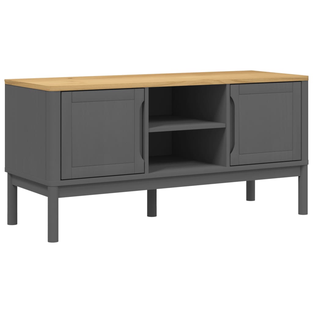 TV Stand FLORO Gray 44.9"x16.9"x21.7" Solid Pine Wood