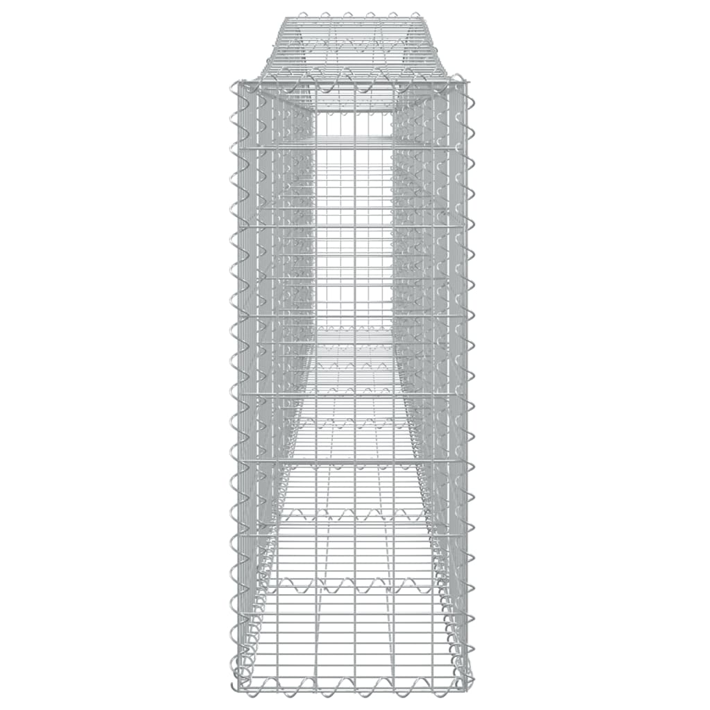 Arched Gabion Baskets 25 pcs 157.5"x11.8"x31.5"/39.4" Galvanized Iron