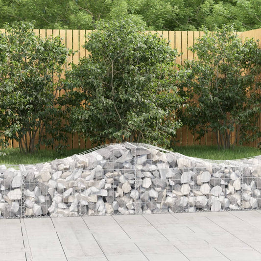 Arched Gabion Baskets 40 pcs 78.7"x19.7"x15.7"/23.6" Galvanized Iron