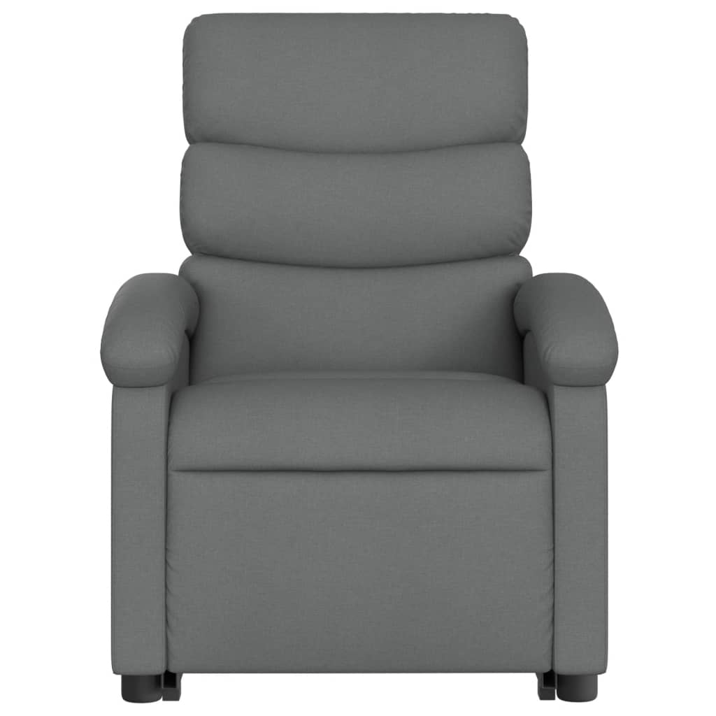 Electric Stand up Massage Recliner Chair Dark Gray Fabric