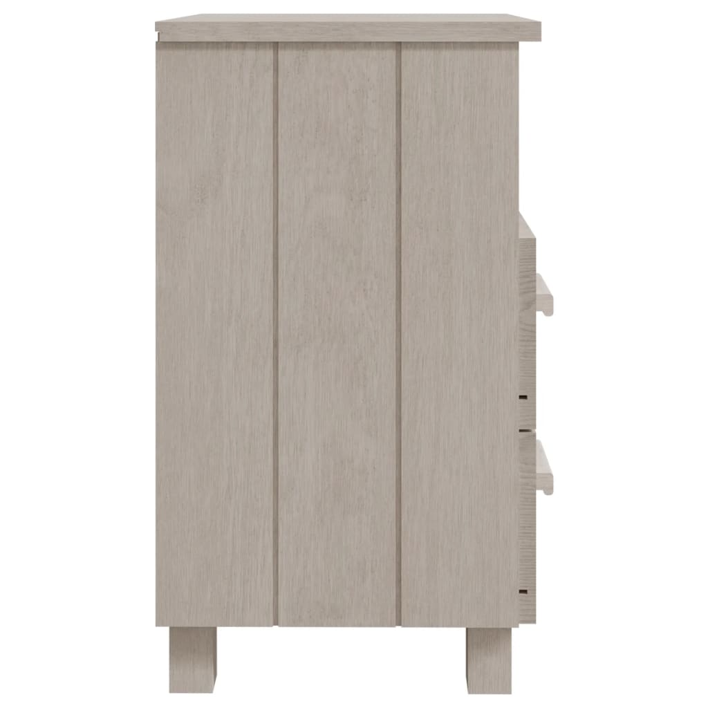 Bedside Cabinet HAMAR White 15.7"x13.8"x24.4" Solid Wood Pine