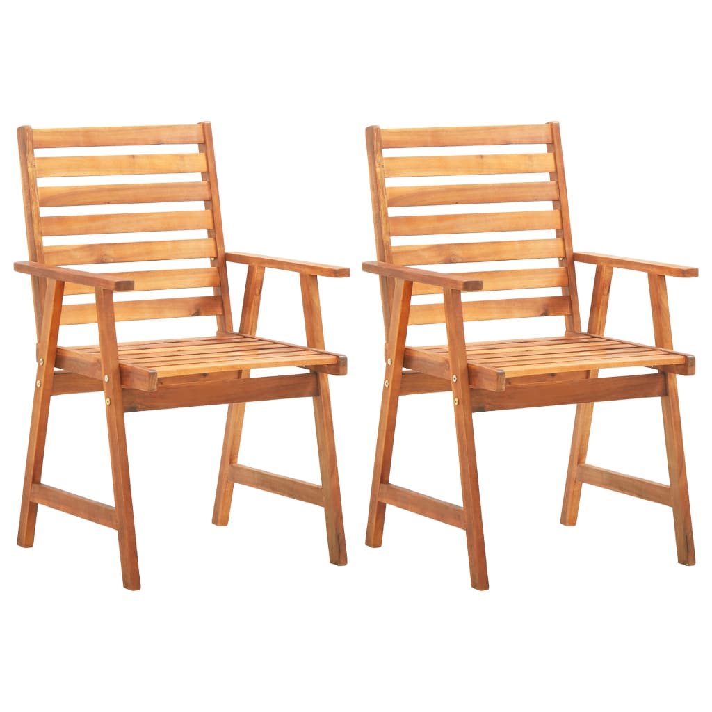 3 Piece Patio Dining Set Solid Wood Acacia