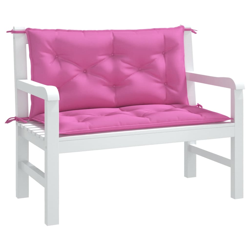 Garden Bench Cushions 2pcs Pink 39.4"x19.7"x2.8" Fabric