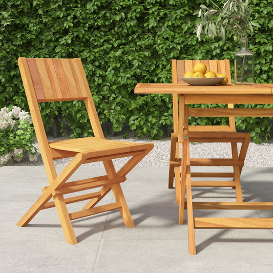 Folding Patio Chairs 2 pcs 18.5"x24"x35.4" Solid Wood Teak