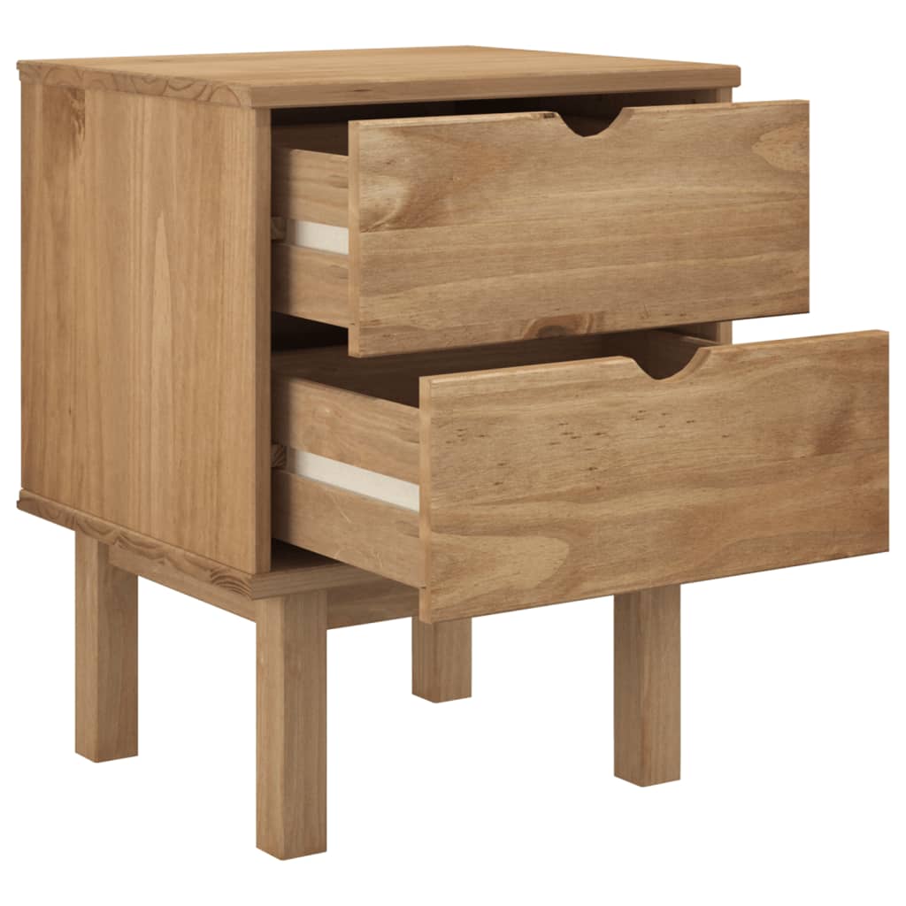 Bedside Cabinet OTTA 17.7"x15.4"x22.4" Solid Wood Pine