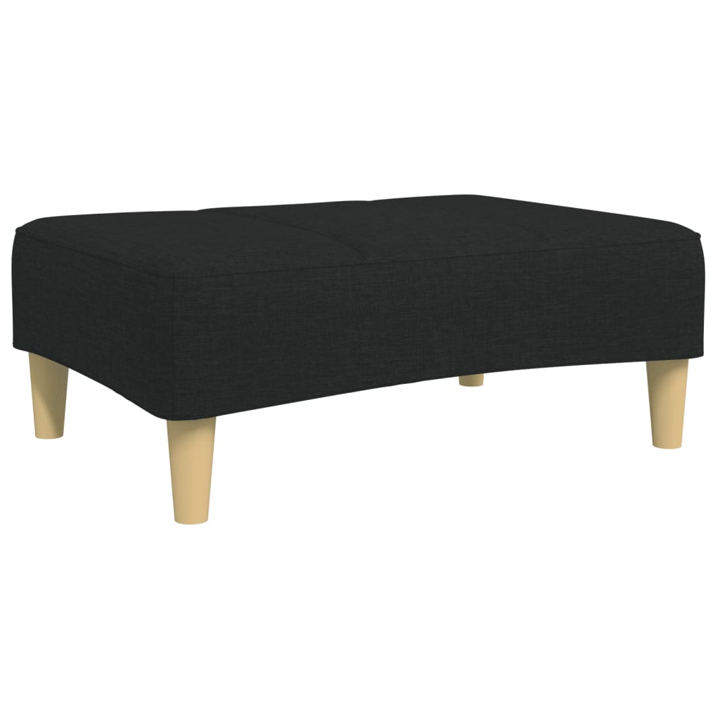 Footstool Black 30.3"x21.7"x12.2" Fabric