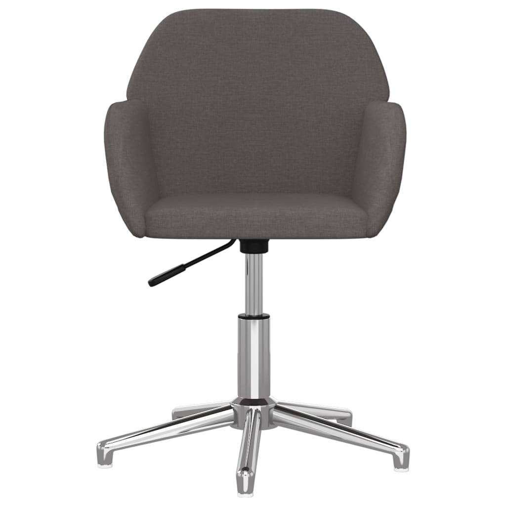 Swivel Office Chair Dark Gray Fabric