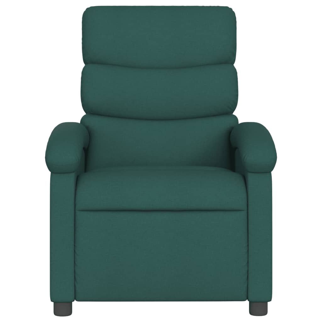 Electric Recliner Chair Dark Green Fabric