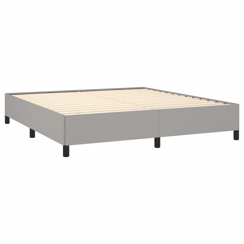 Bed Frame without Mattress Light Gray California King Fabric