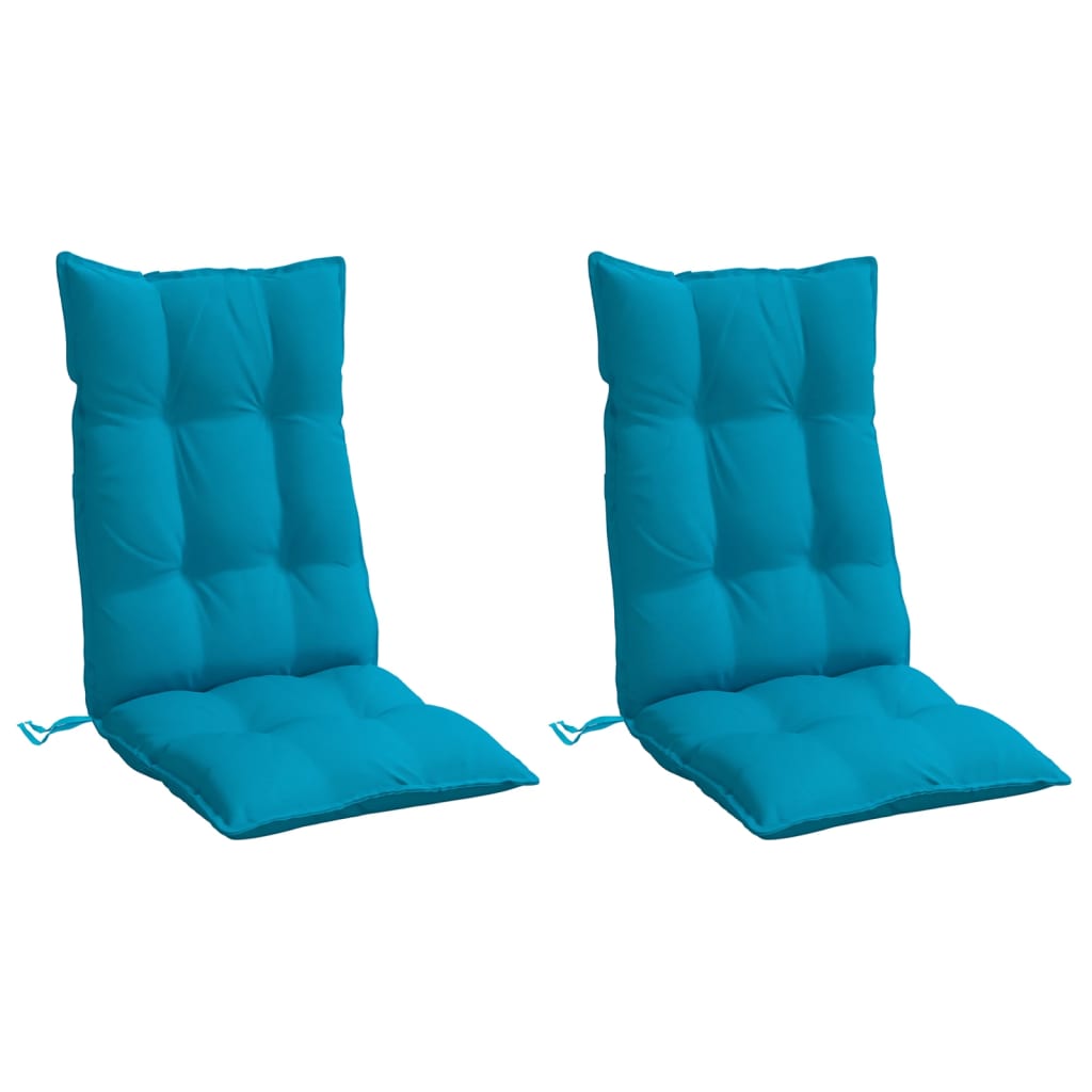 Highback Chair Cushions 2 pcs Light Blue Oxford Fabric