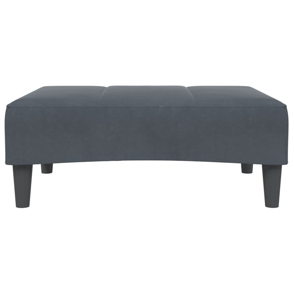 2-Seater Sofa Bed with Footstool Dark Gray Velvet