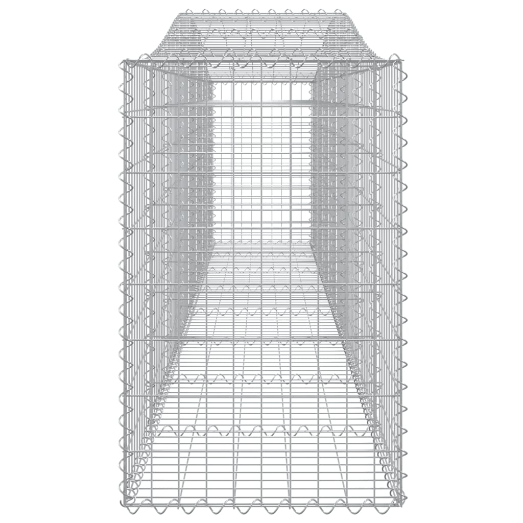 Arched Gabion Baskets 25 pcs 157.5"x19.7"x31.5"/39.4" Galvanized Iron