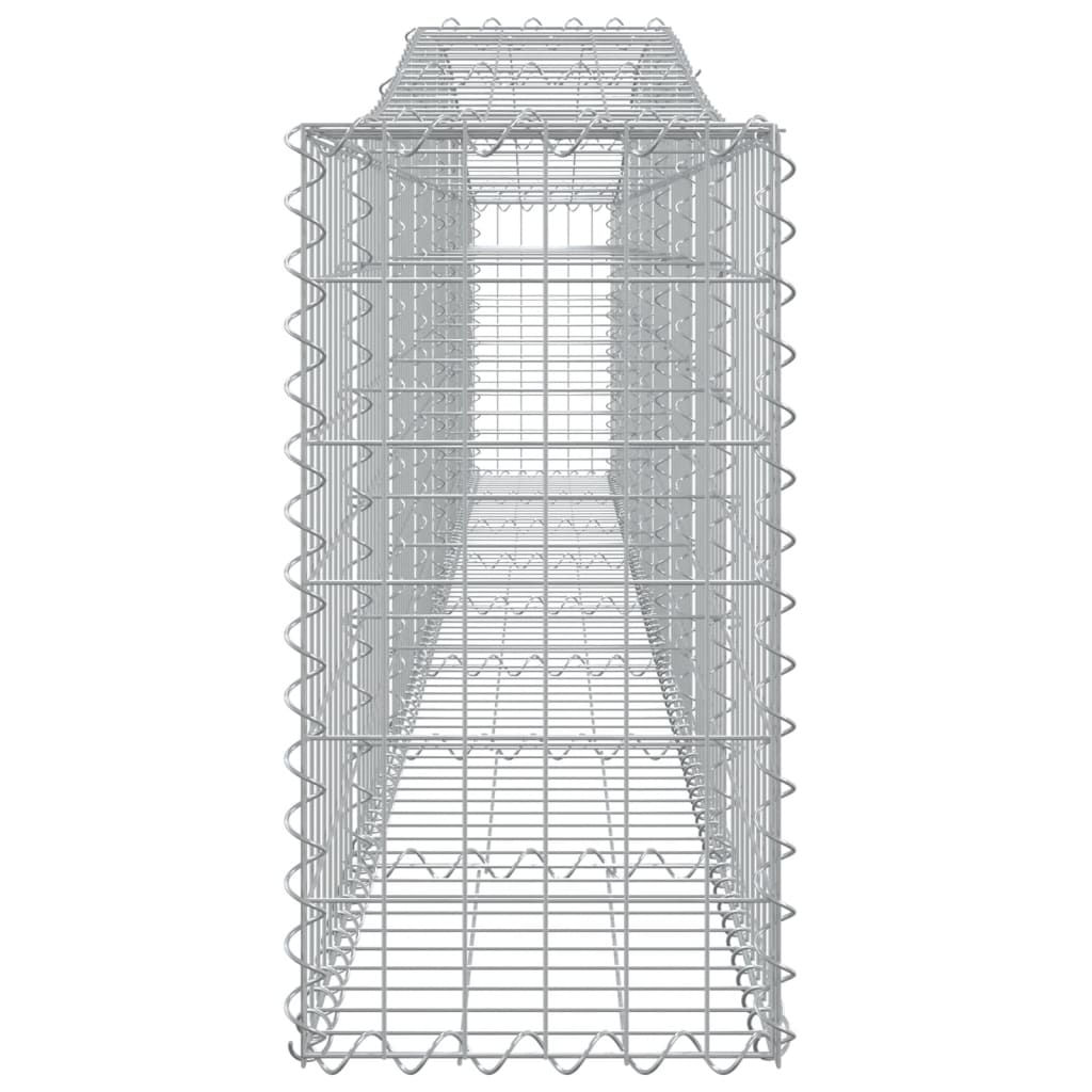 Arched Gabion Baskets 5 pcs 157.5"x11.8"x23.6"/31.5" Galvanized Iron