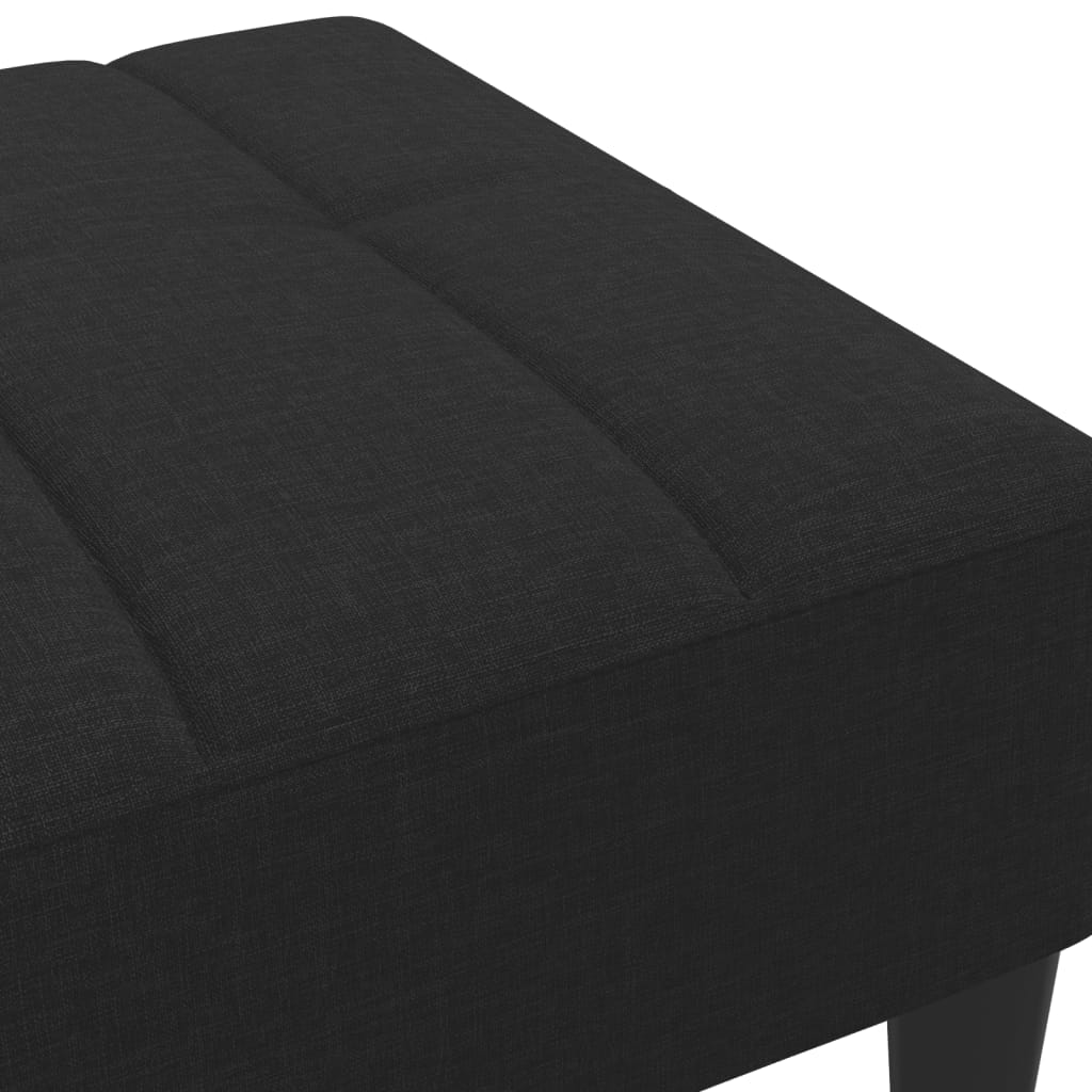 Footstool Black 30.3"x21.7"x12.2" Fabric