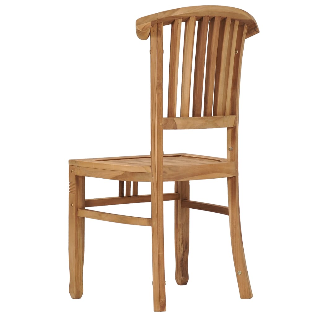 Patio Chairs 2 pcs Solid Teak Wood