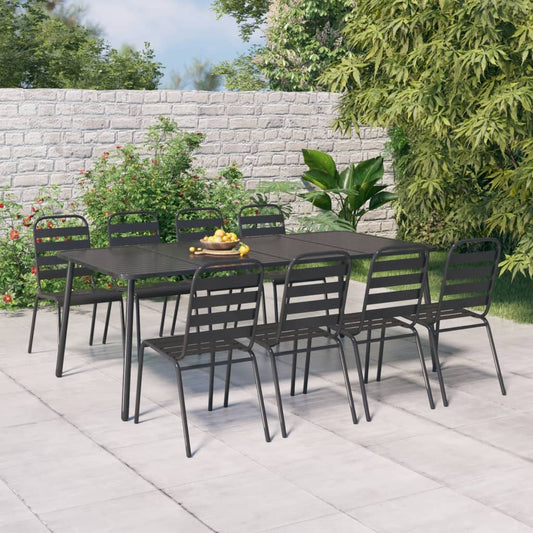 Patio Table Anthracite 78.7"x39.4"x28" Steel