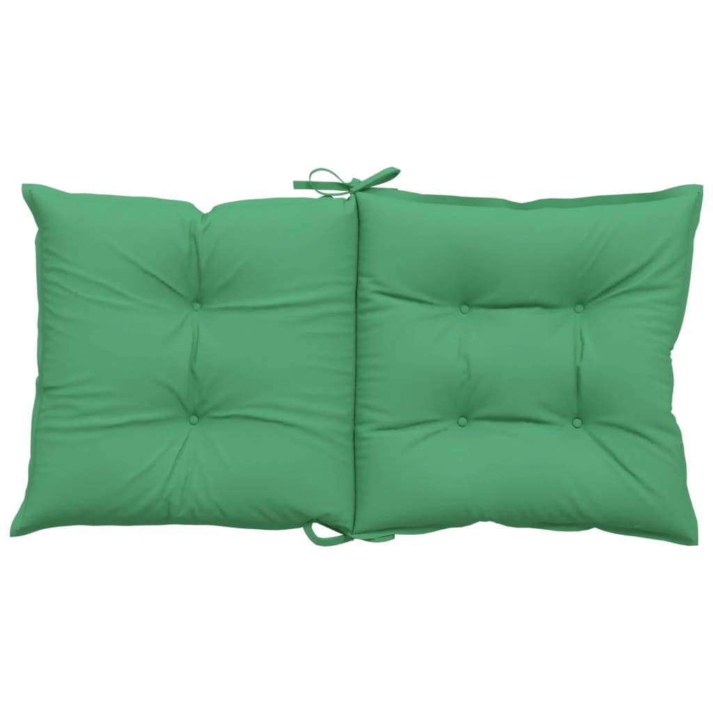 Garden Lowback Chair Cushions 2 pcs Green 39.4"x19.7"x2.8" Fabric