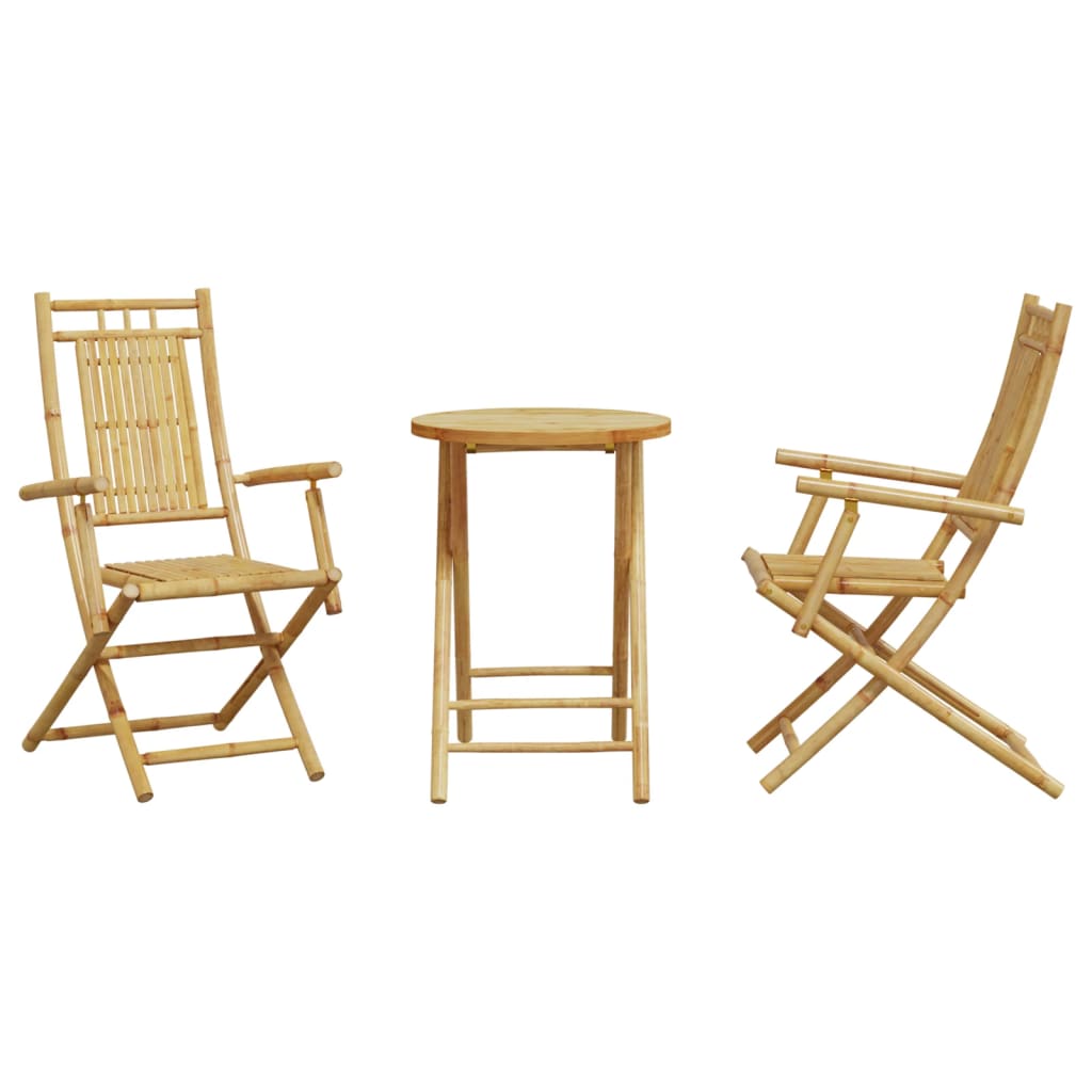 3 Piece Bistro Set Bamboo