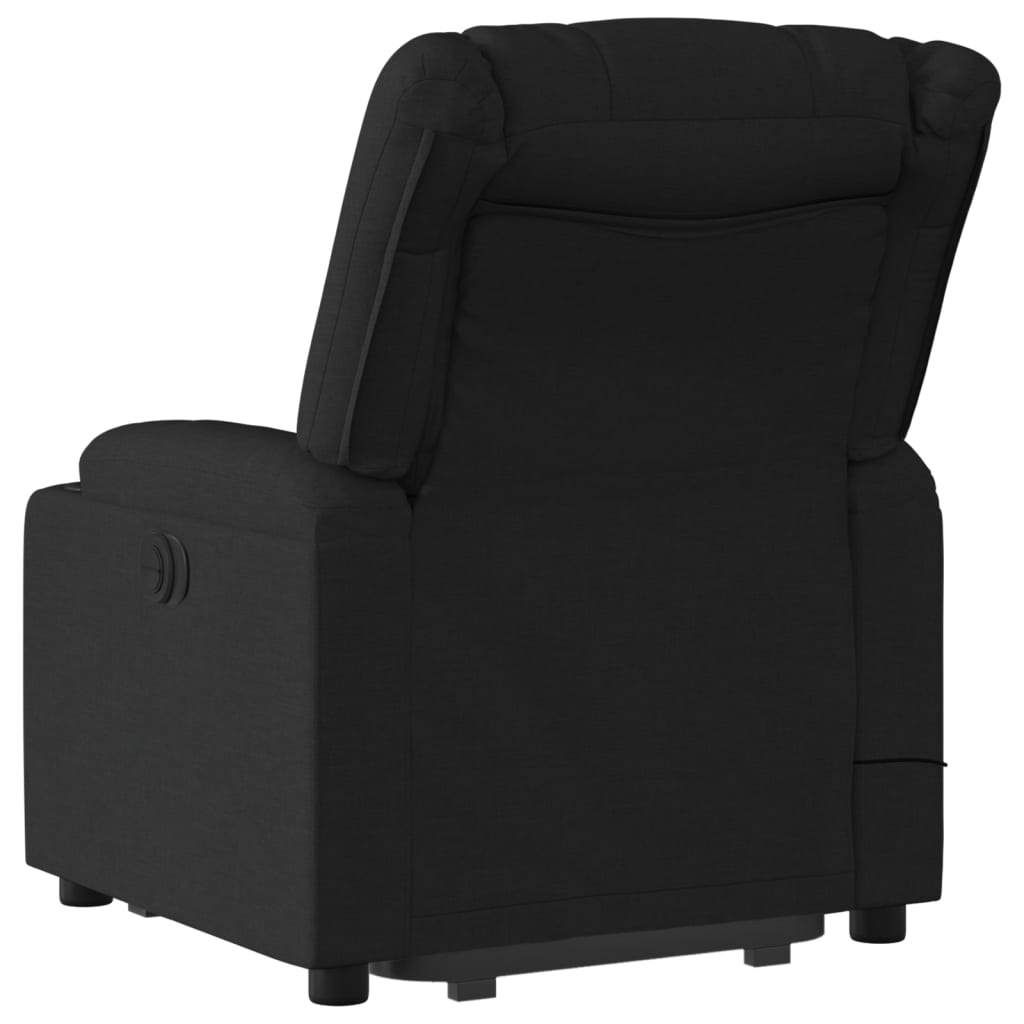 Stand up Massage Recliner Chair Black Fabric