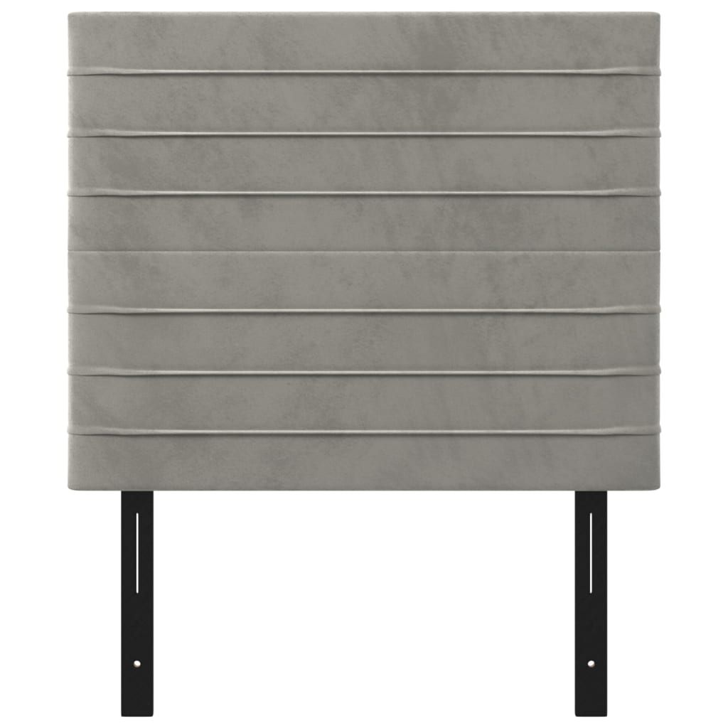 Headboards 2 pcs Light Gray 39.4"x2"x30.7"/34.6" Velvet