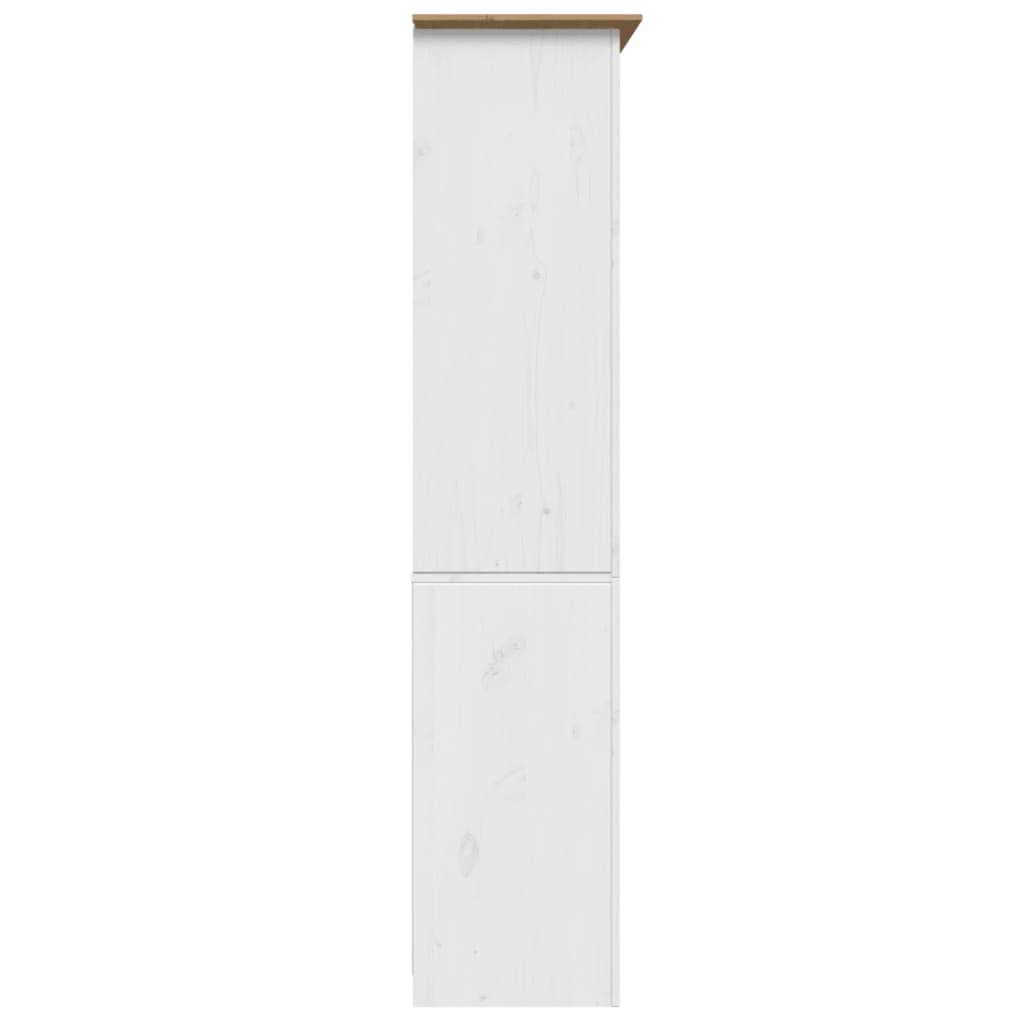 Bookcase BODO White and Brown 32.3"x15.7"x68.1" Solid Wood Pine