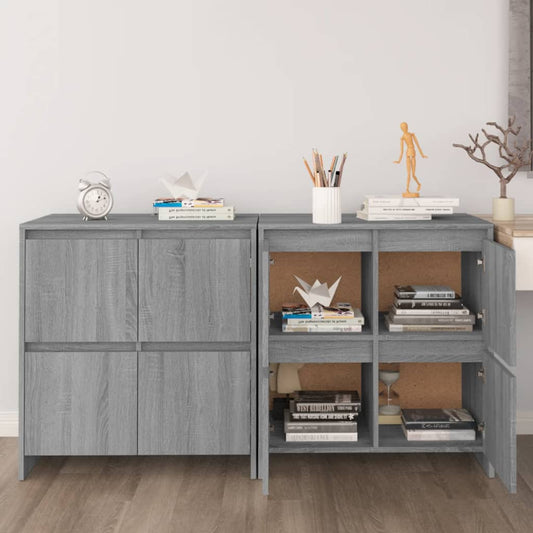 Sideboards 2 pcs Gray Sonoma 27.6"x16.1"x29.5" Engineered Wood