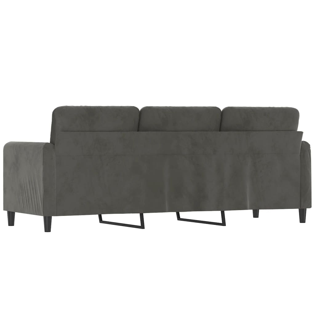 3-Seater Sofa Dark Gray 70.9" Velvet