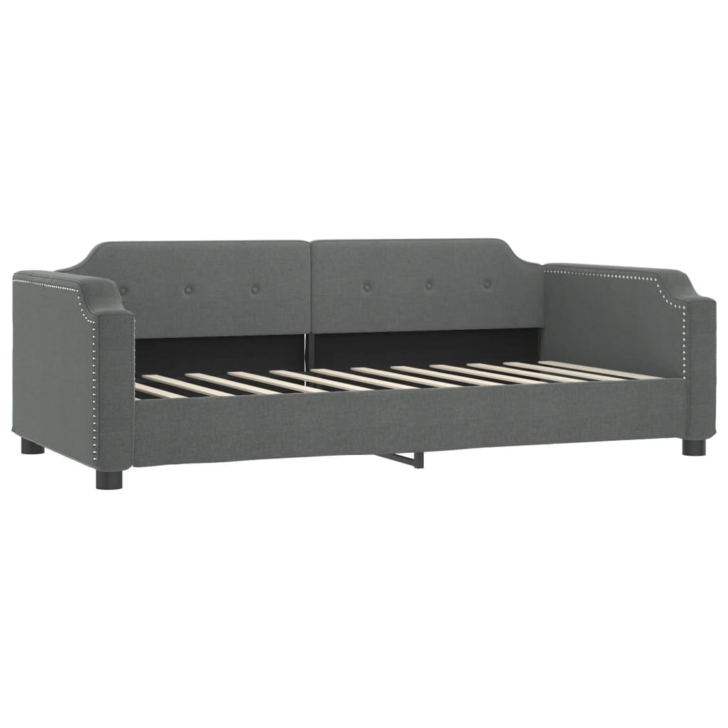 Day Bed without Mattress Dark Gray 39.4"x74.8" Fabric