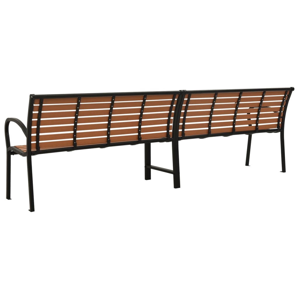 Twin Patio Bench 98.8" Steel and WPC