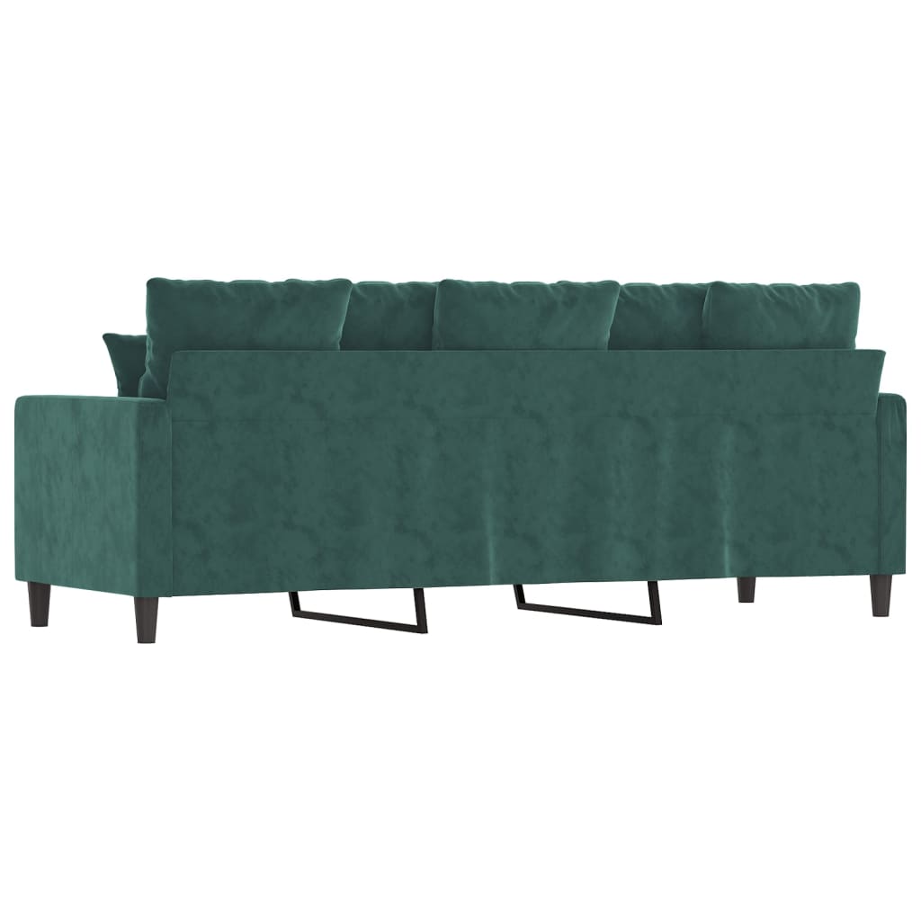 3-Seater Sofa Dark Green 70.9" Velvet