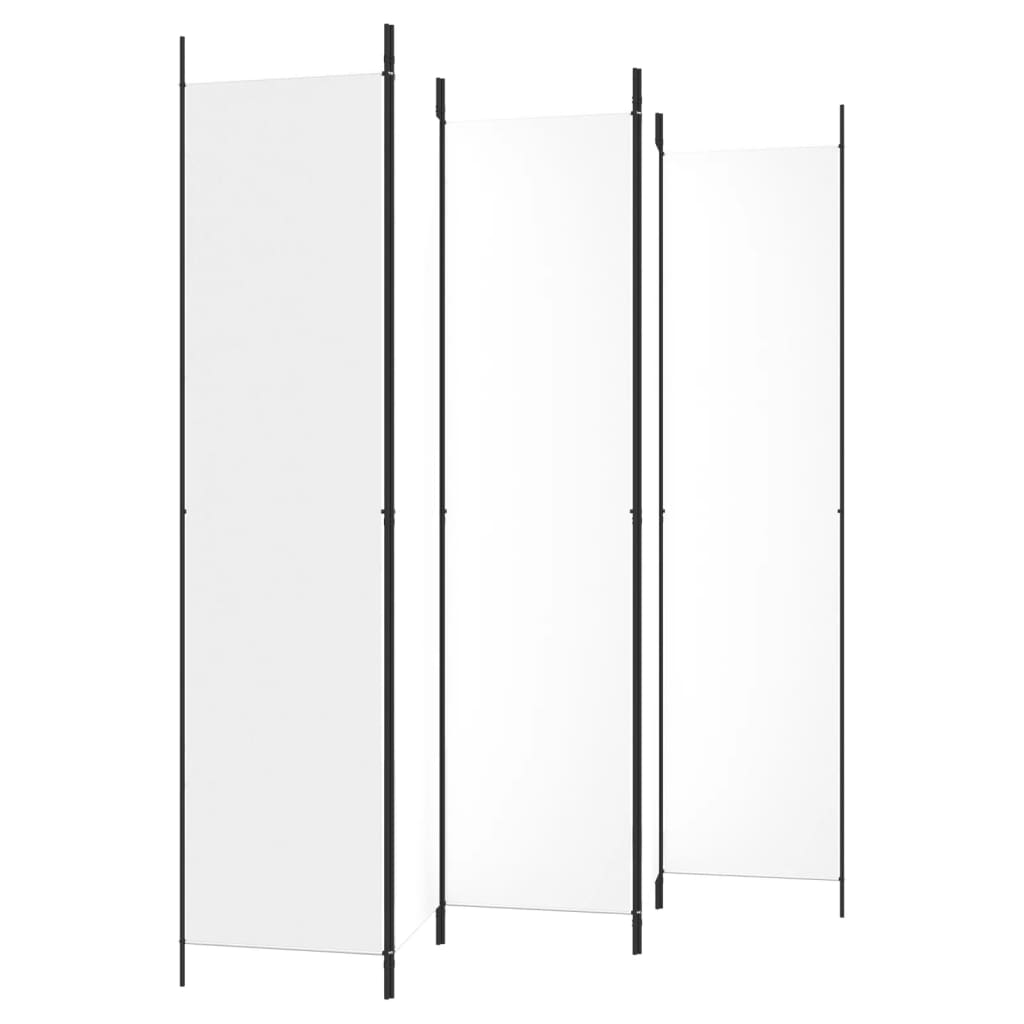 5-Panel Room Divider White 98.4"x86.6" Fabric