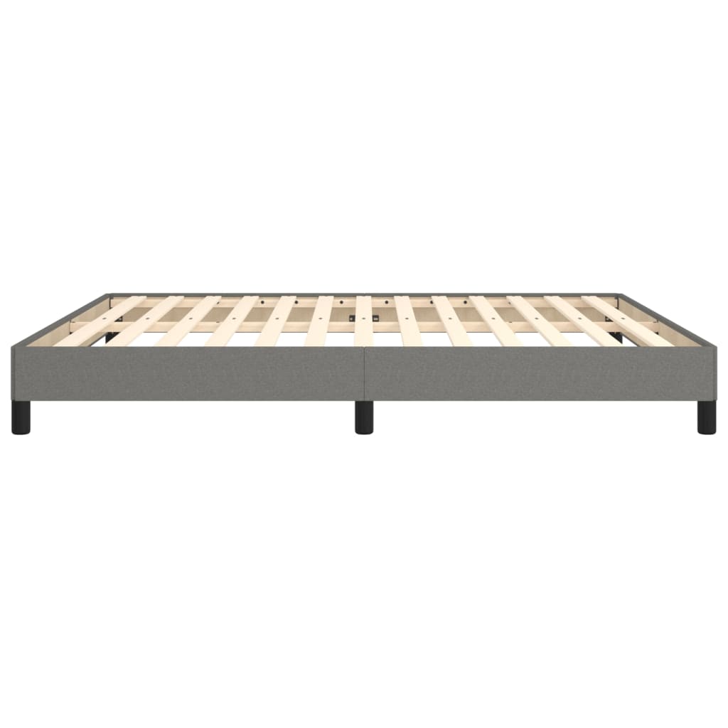 Bed Frame without Mattress Dark Gray California King Fabric