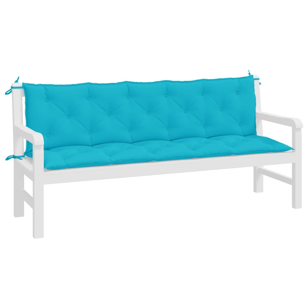 Garden Bench Cushions 2 pcs Turquoise Oxford Fabric