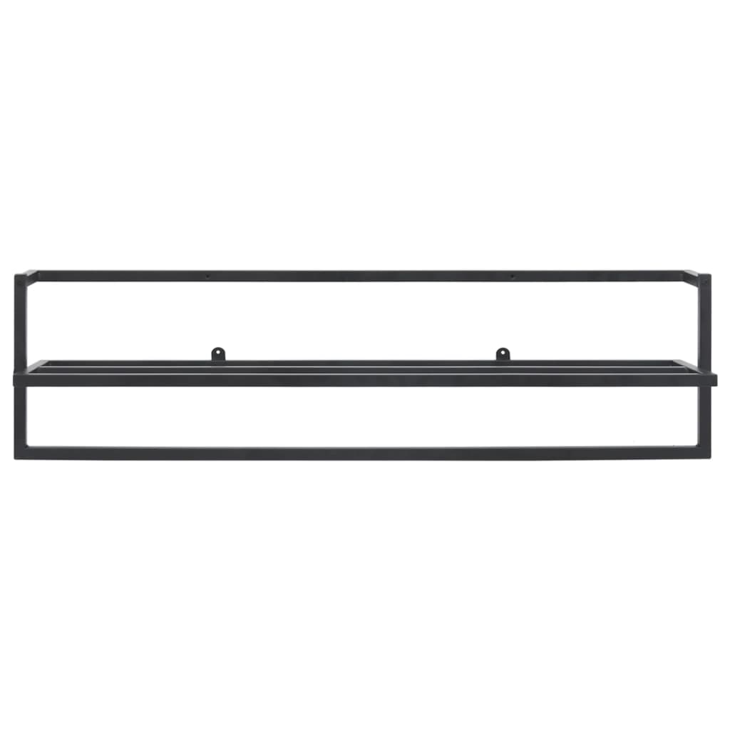 Towel Rack Black 37.4"x9.8"x8.7" Iron