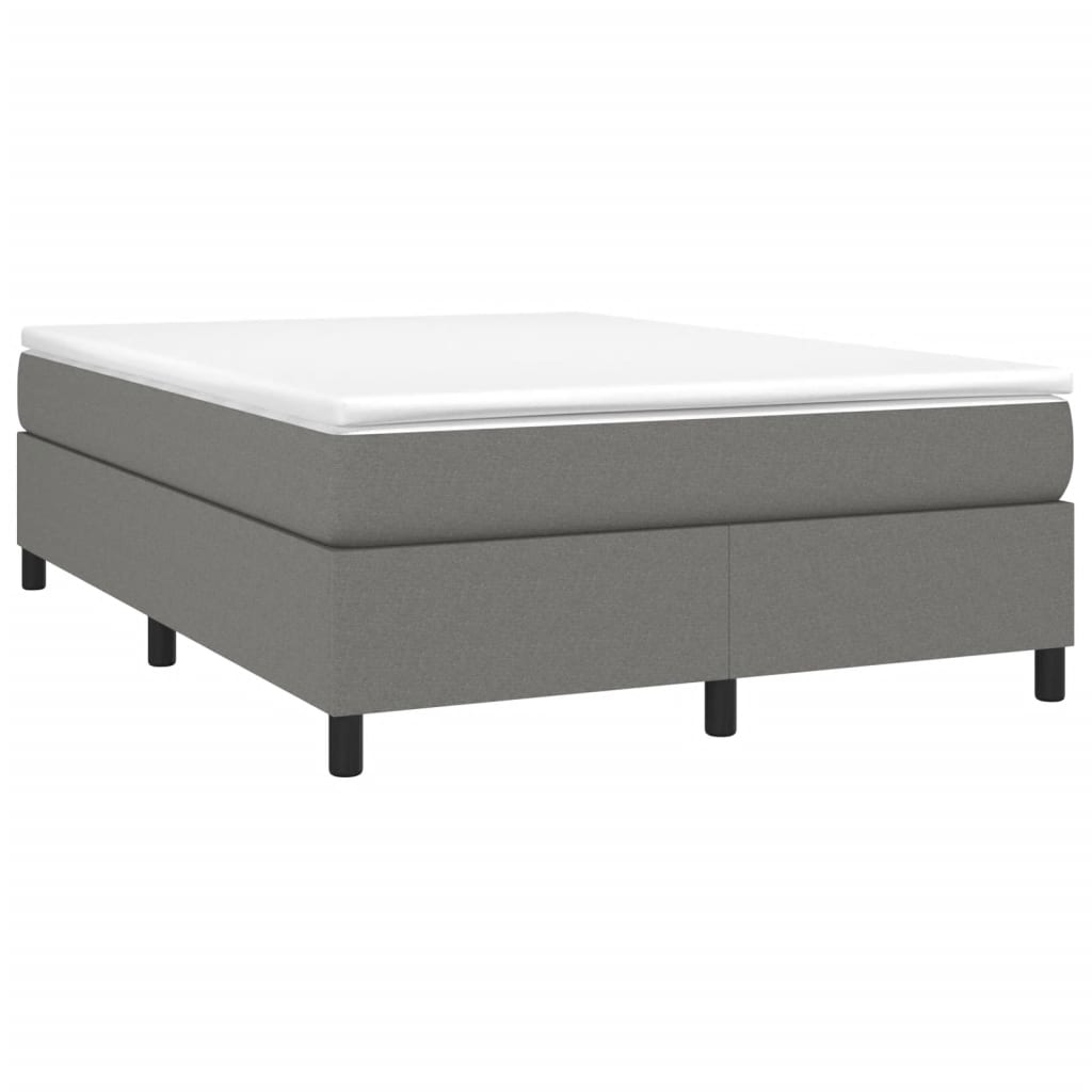 Bed Frame without Mattress Dark Gray Queen Fabric (US/AU Only)