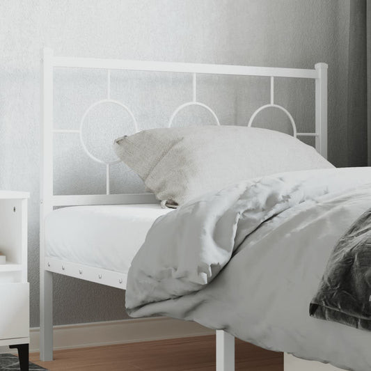 Metal Headboard White 39.4"