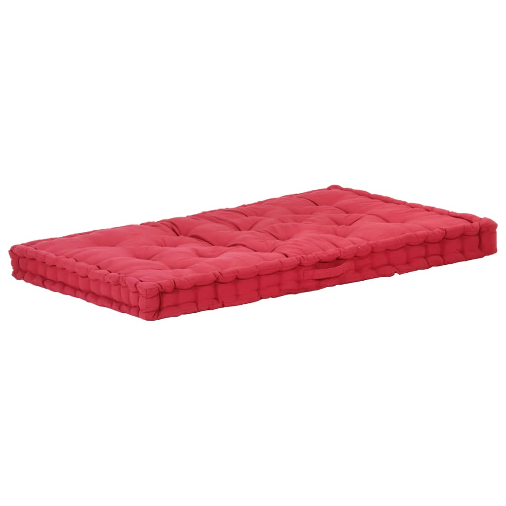 Pallet Floor Cushions 2 pcs Cotton Burgundy