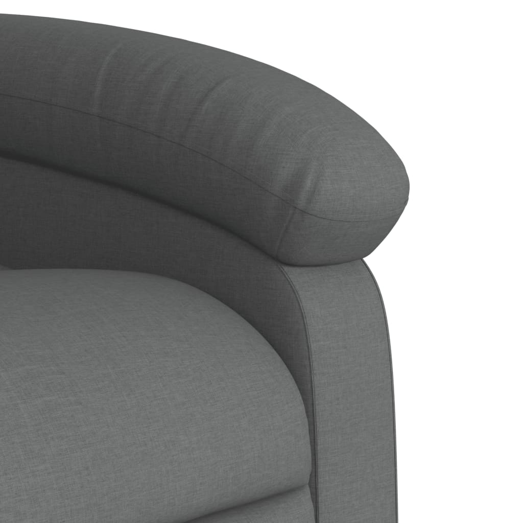 Recliner Chair Dark Gray Fabric