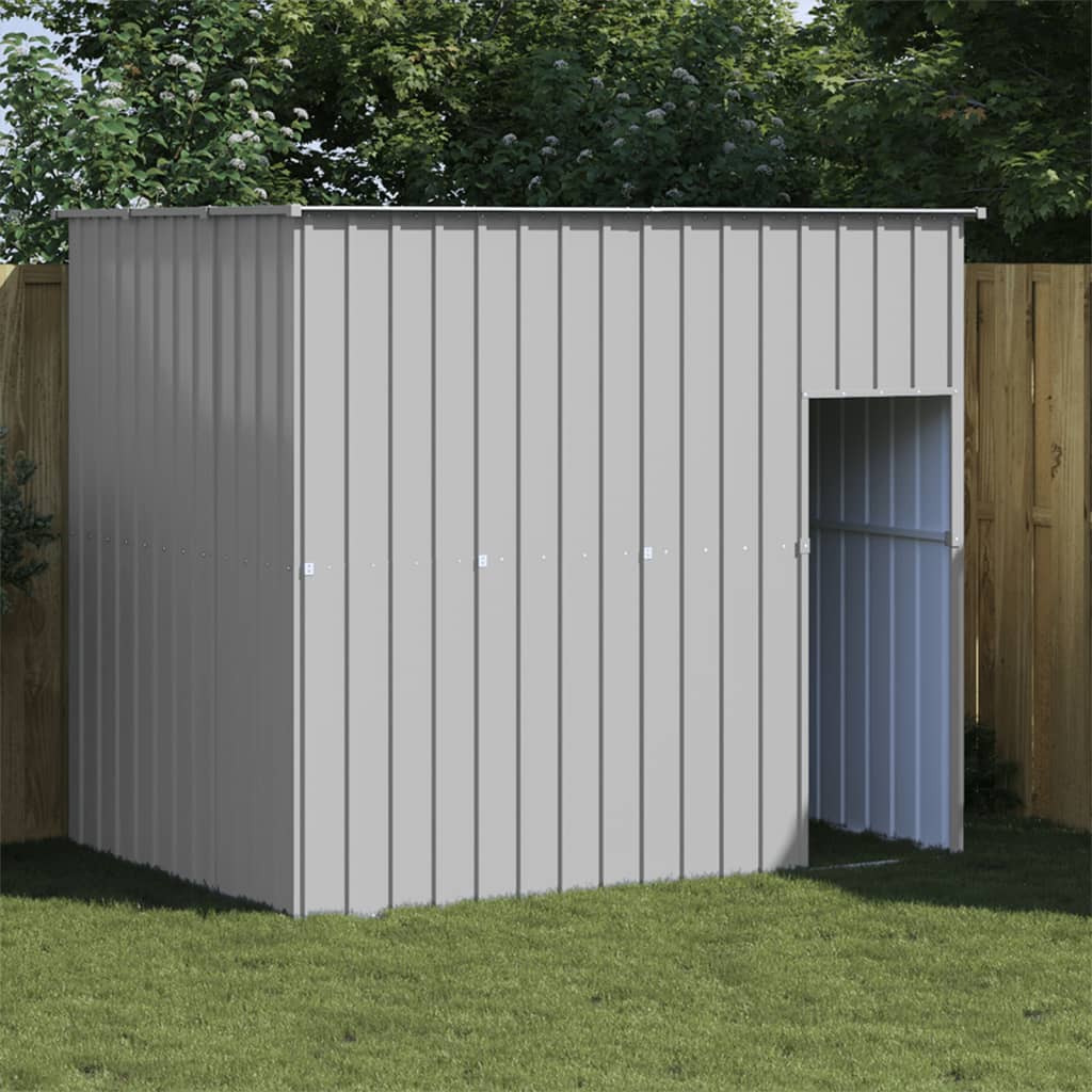 Dog House with Run Anthracite 84.3"x260.2"x71.3" Galvanized Steel