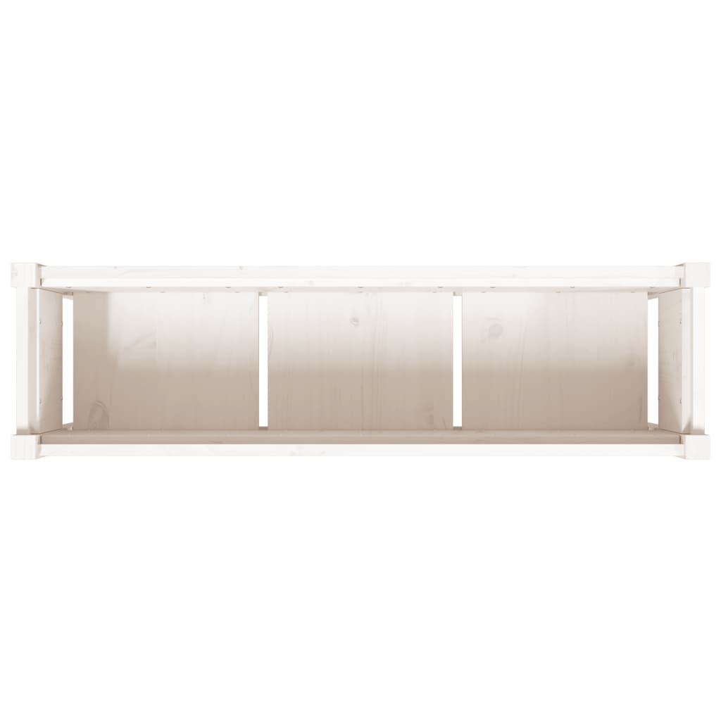 Garden Planter with Legs White 43.3" x 12.2" x 27.6" Solid Wood Pine