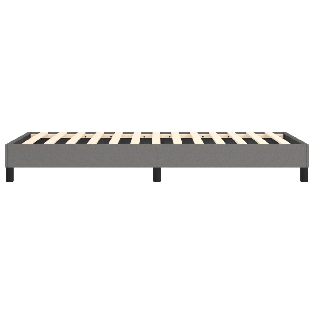 Bed Frame Dark Gray 39.4"x74.8" Twin Fabric