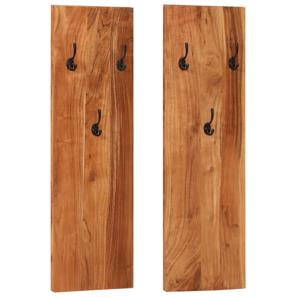 Wall-mounted Coat Racks 2 pcs 14.2"x1.2"x43.3" Solid Reclaimed Wood