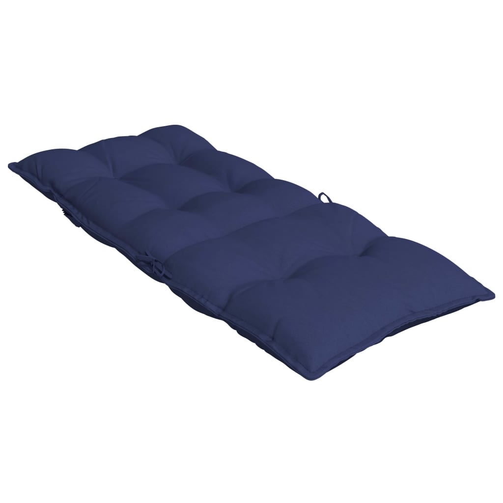 Highback Chair Cushions 2 pcs Navy Blue Oxford Fabric