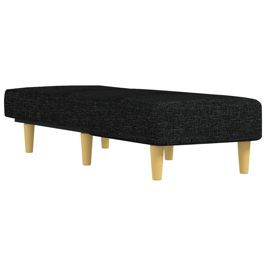 Chaise Longue Black Fabric