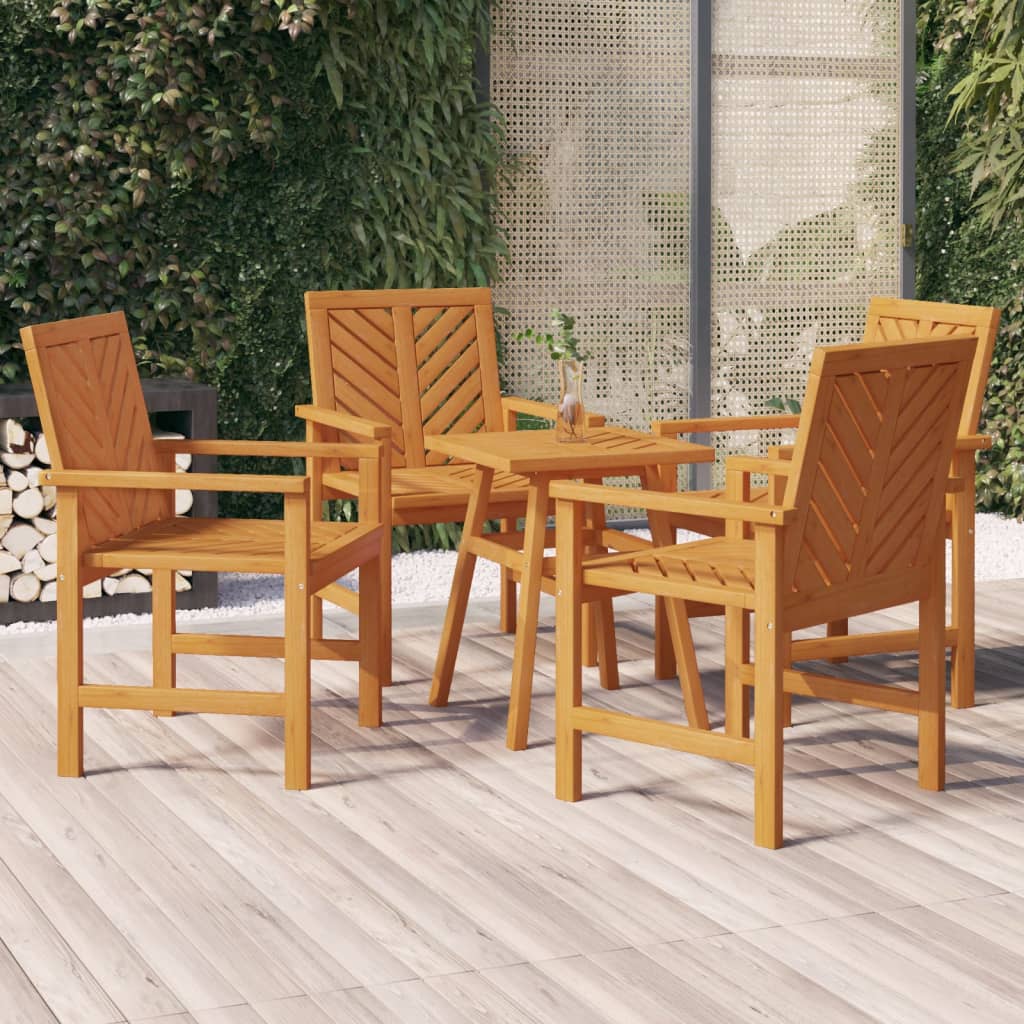 Patio Dining Chairs 4 pcs Solid Wood Acacia