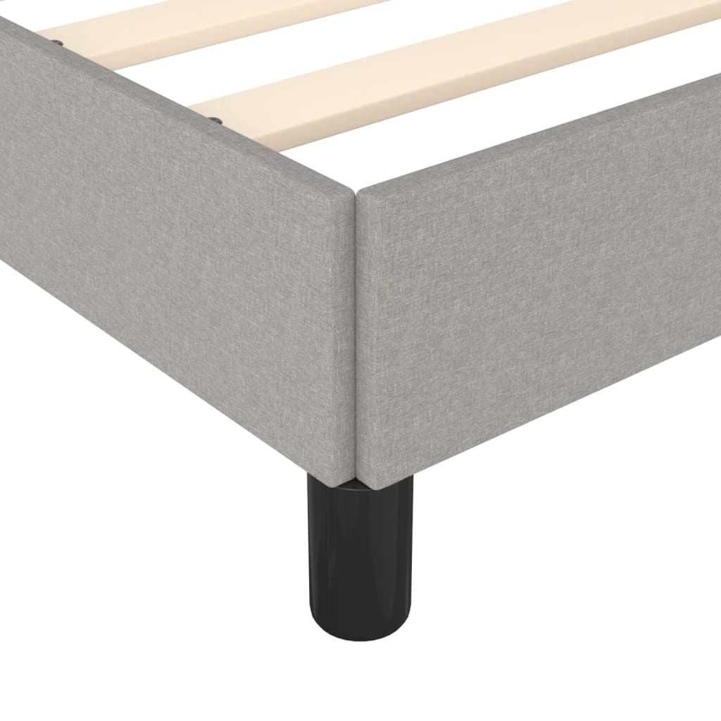 Bed Frame Light Gray 53.9"x74.8" Full Fabric