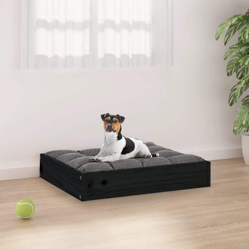 Dog Bed White 20.3"x17.3"x3.5" Solid Wood Pine