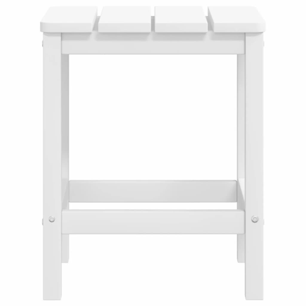 Patio Adirondack Chair with Footstool & Table HDPE White